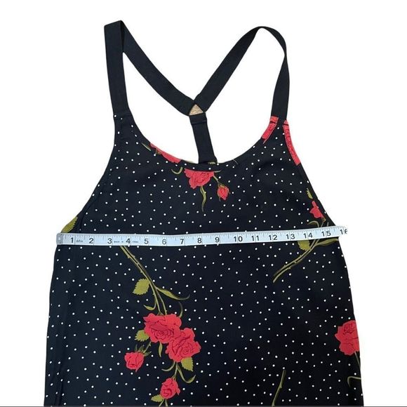 Volcom Polka Dot Rose Floral Midi Dress Sz S - Picture 12 of 15